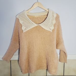 Morning Apple knitted collar super soft  sweater